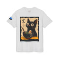 Cute Black Cat Slurping Ramen Graphic Tee