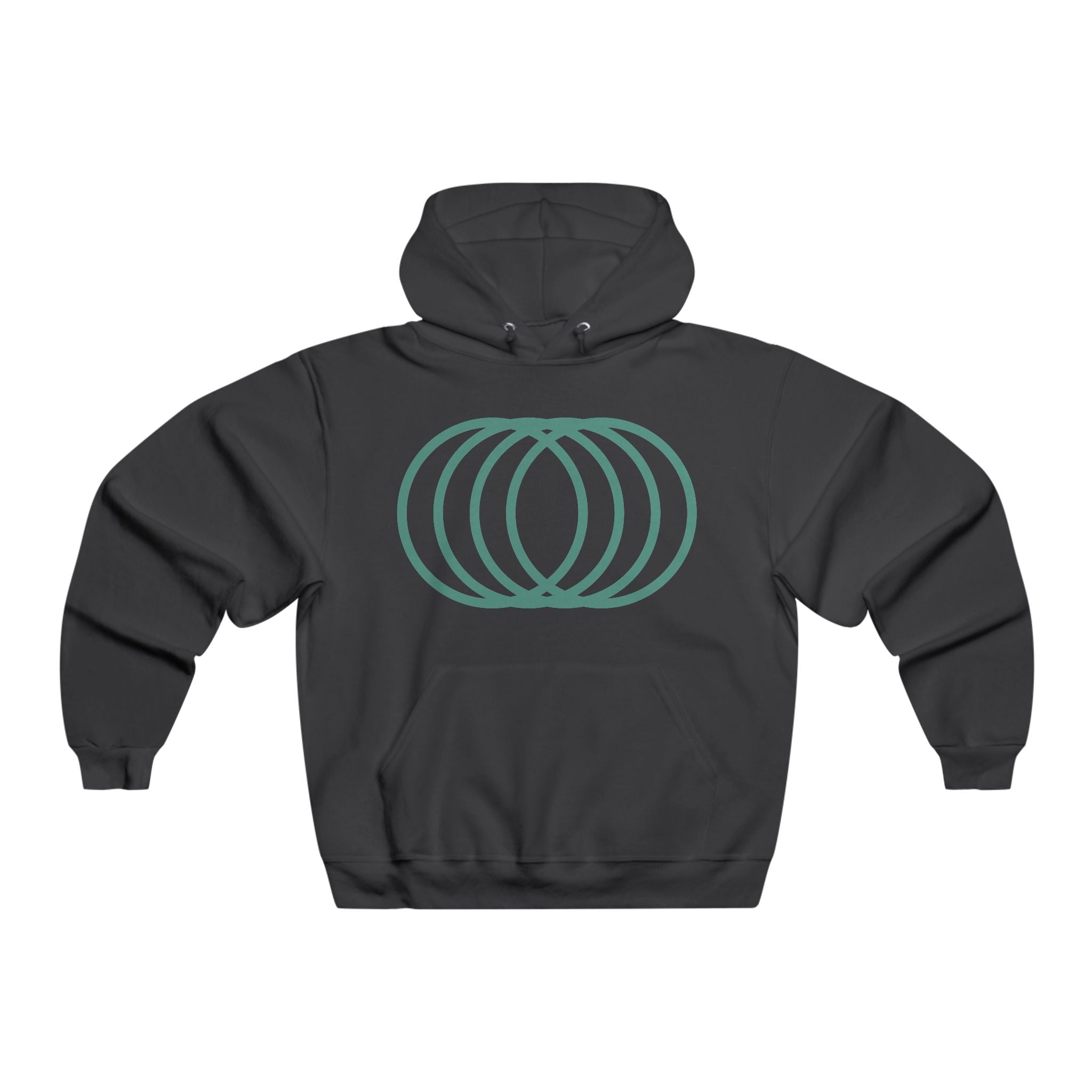 Neon Green Tech Skull Graphic Hooded Sweatshirt