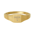 Square Signet Ring For Bride Crew