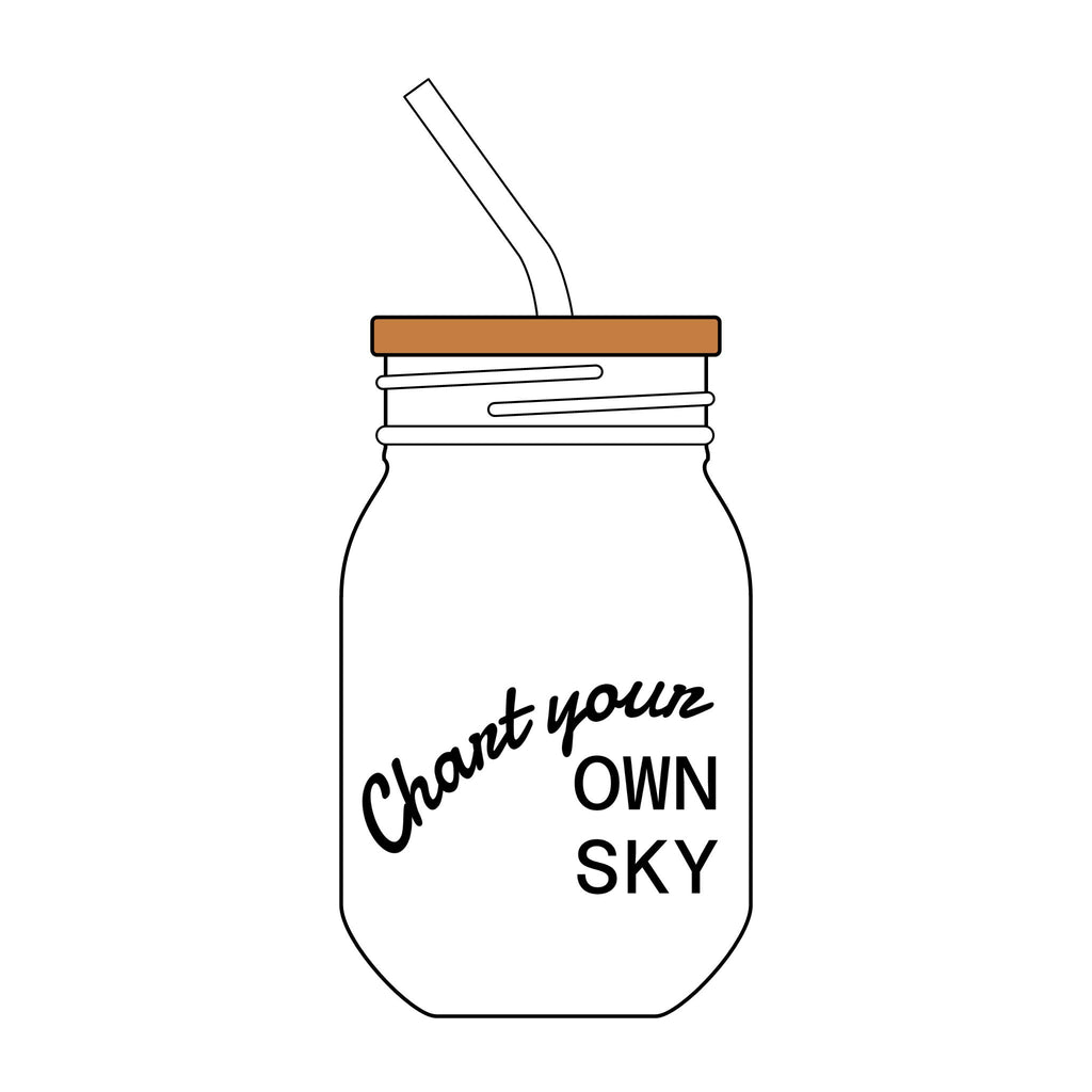 Sipper Glass with Straw, 16oz (Engraving)