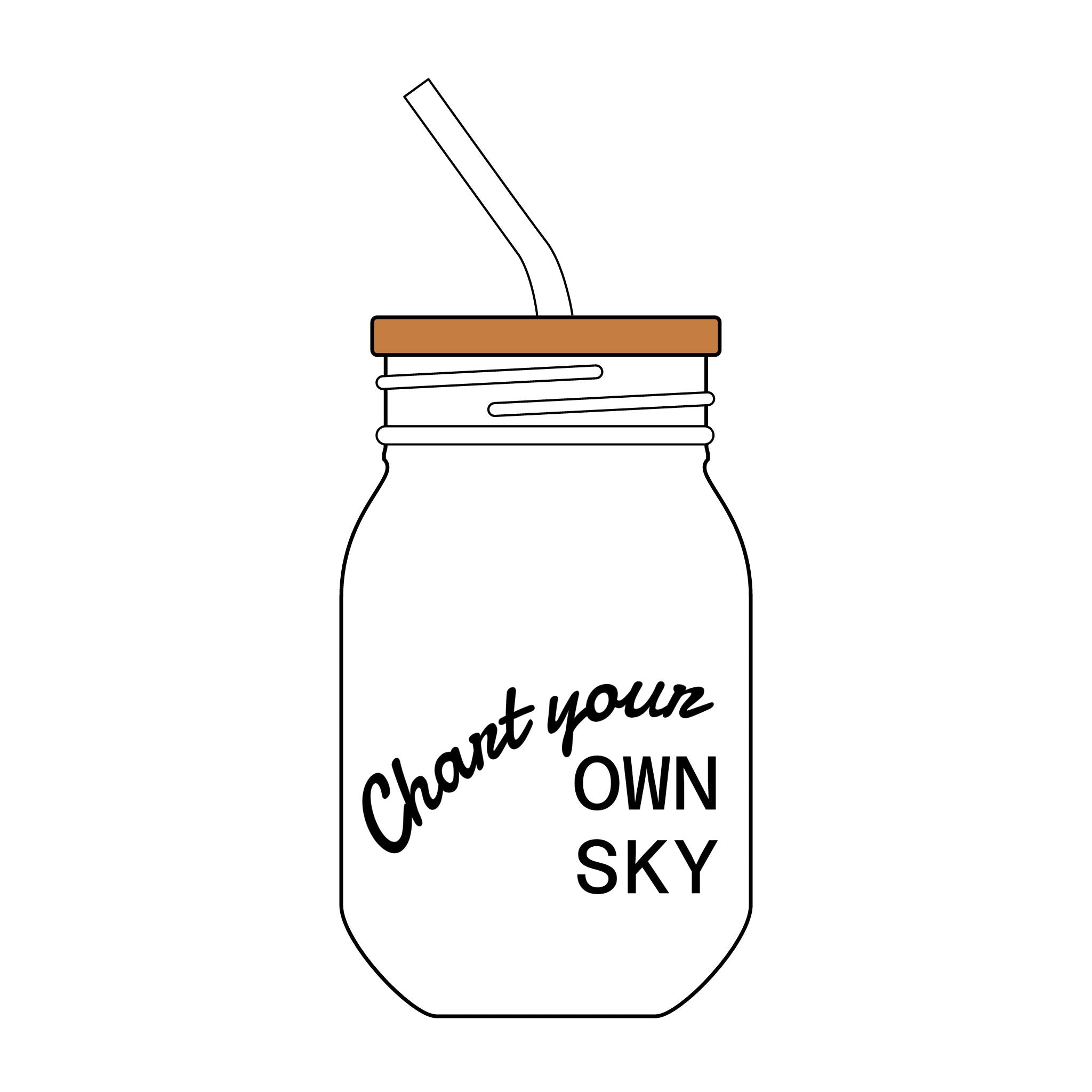 Sipper Glass with Straw, 16oz (Engraving)